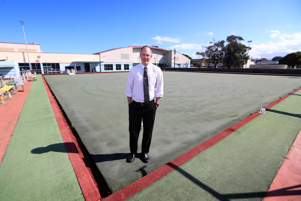 Big plans: Club operations manager Daniel Morris is excited to turn a synthetic bowling green into a new outdoor dining area. Picture: Sylvia Liber