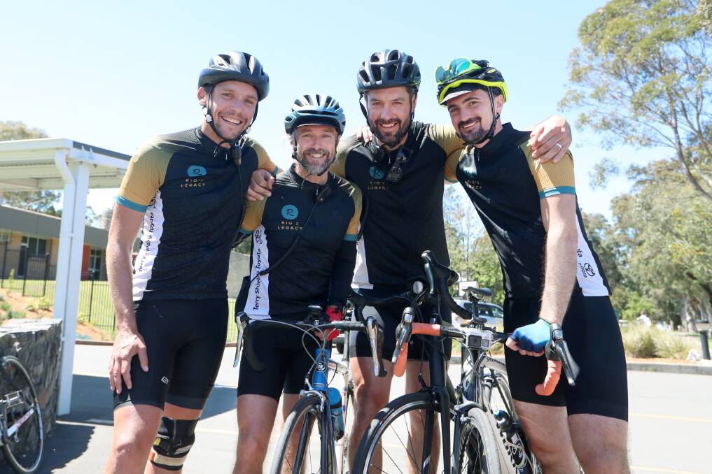 Ryan and Chad Fowler and Lee Morley have taken part in the entire ride, with other participants including Shane Booker joining in for parts of the journey. Picture: Sylvia Liber