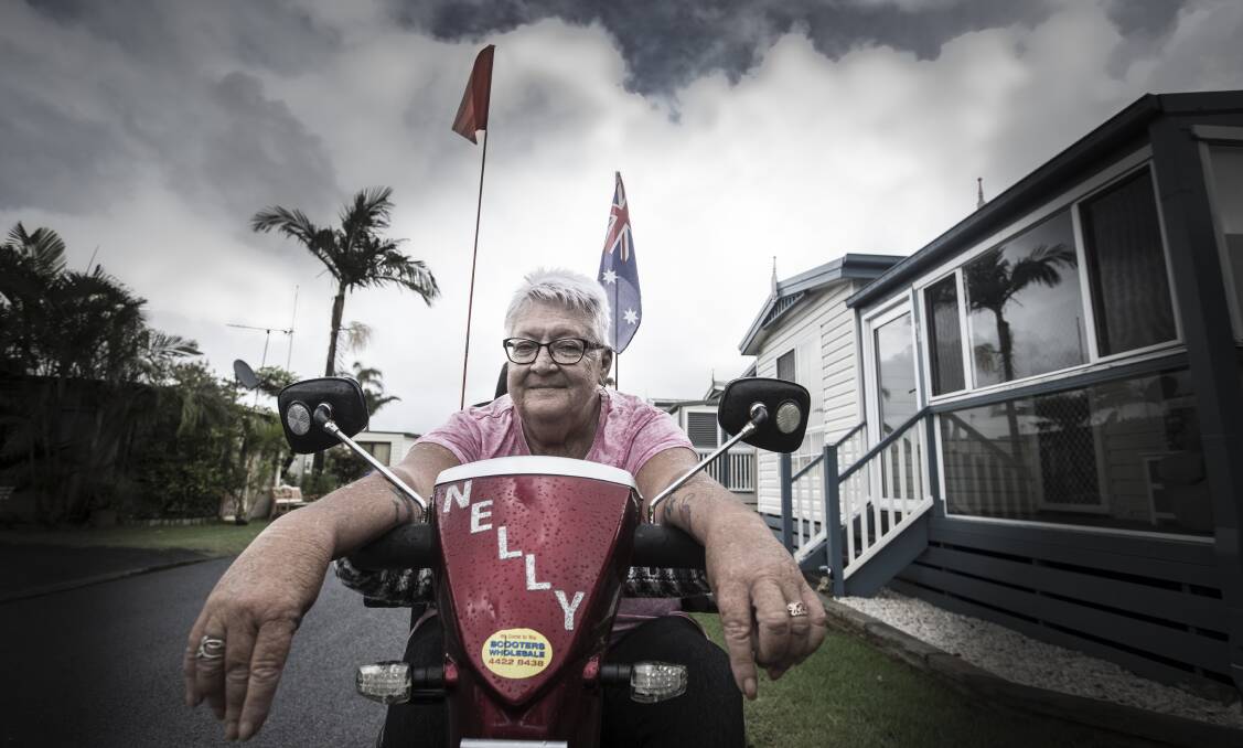Motorised mobility: Warilla great-grandmother Linda Thompson hopes a new study by University of Wollongong researchers will improve the experience of scooter users. The project has just won an ARC grant. Picture: Paul Jones