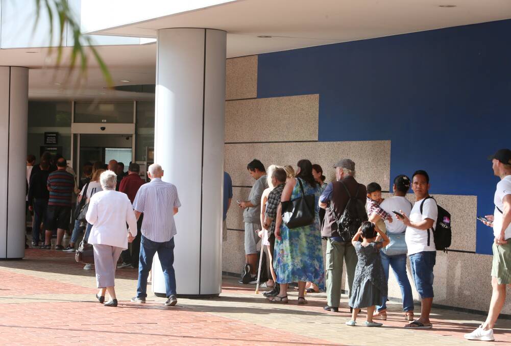 ALL AGES: Hard times in 2020 saw queues at Wollongong Centrelink offices stretch long out the door.