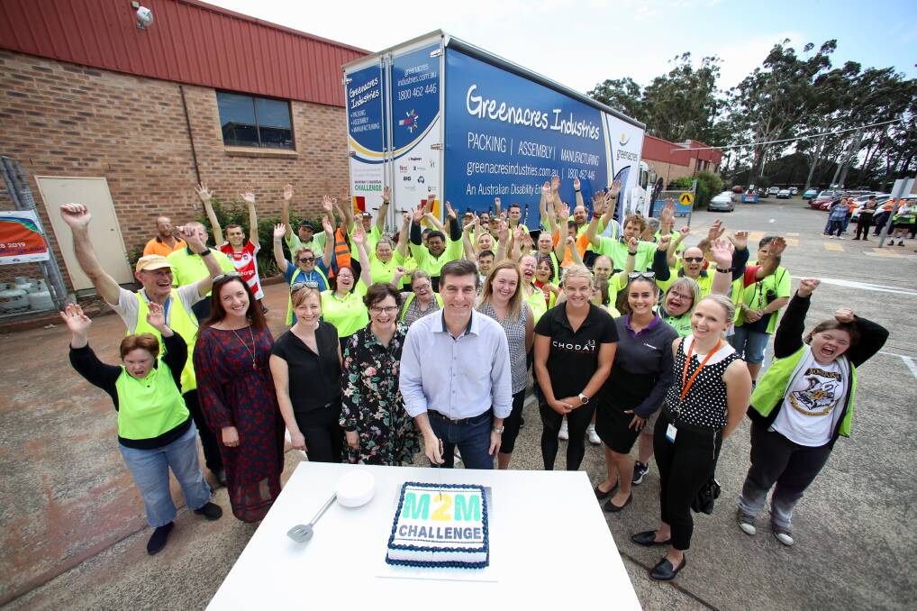 Greenacres general manager John Harvey (centre) with supporters and employees at the launch. Picture: Adam McLean