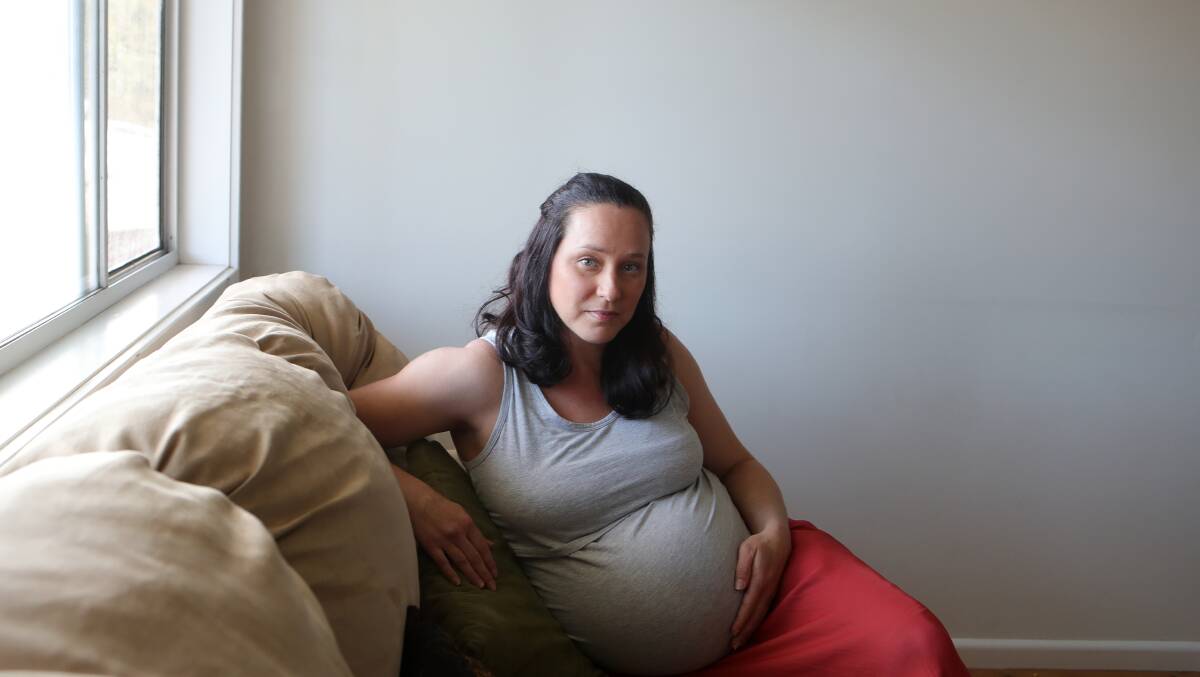 Trying times: Expectant mum Rachel Lee says restrictions on support people at antenatal appointments, during labour and beyond are leaving many women feeling anxious. Picture: Sylvia Liber