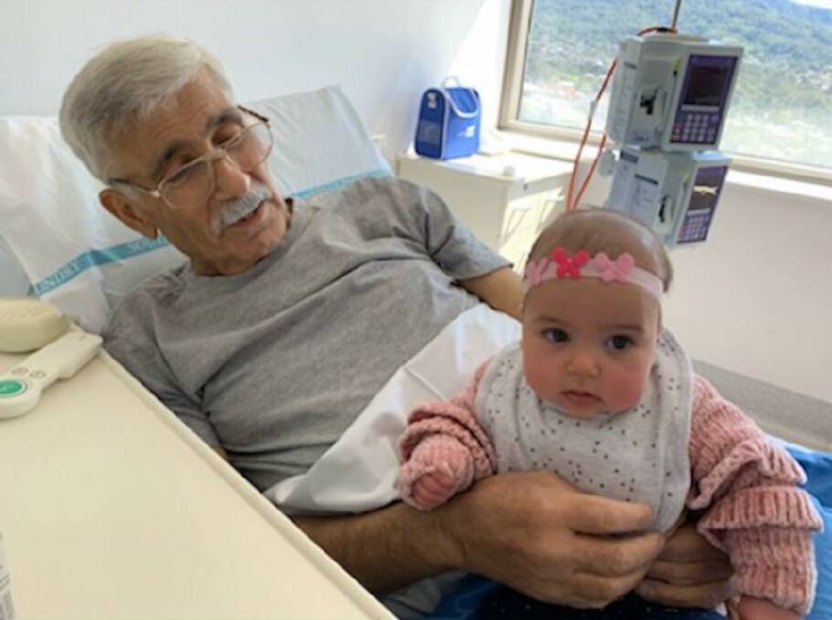 Happy memories: Joe Harb with his granddaughter Dalel. Picture: Supplied