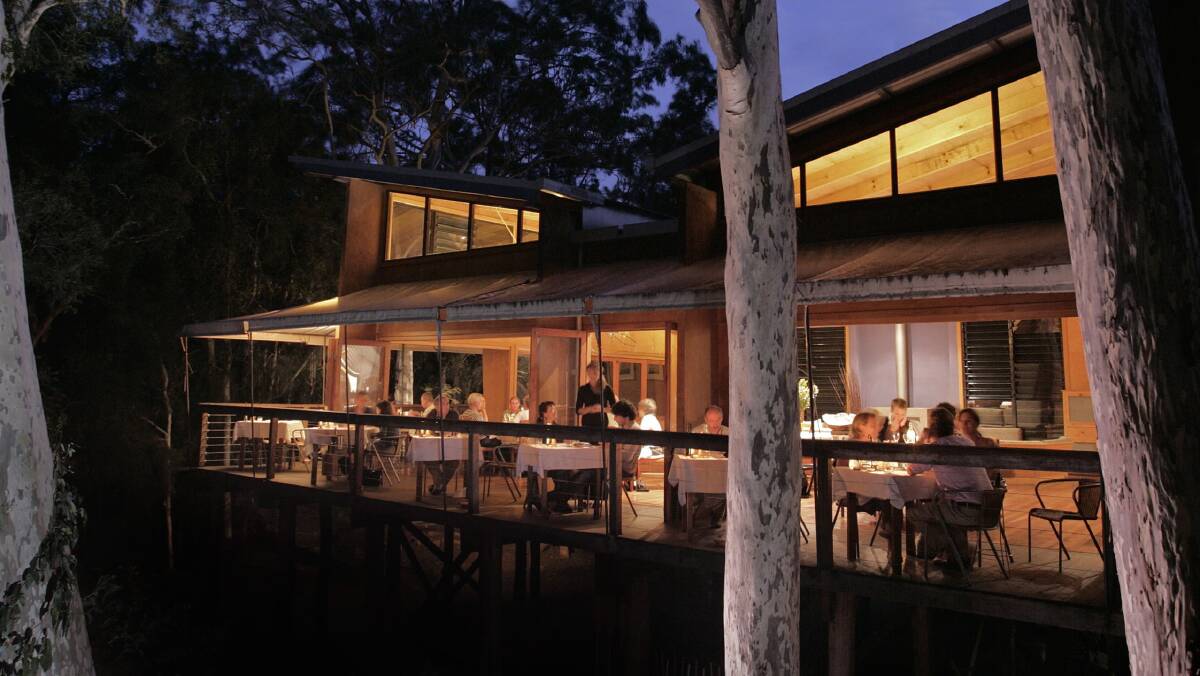 Meeting place: The treetop Gunyah restaurant, reception and communal lounge is the heart of the camp.