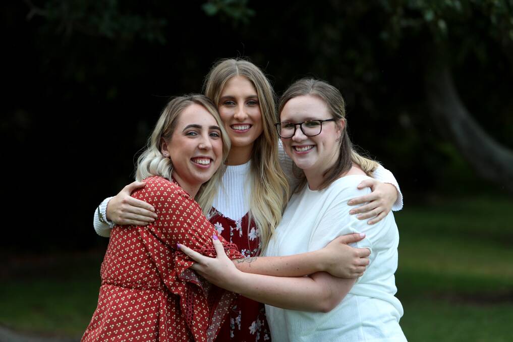 Teisha Lozenkovski, Nikki Pike and Sarah Stace share their stories ahead of this Sunday's Walk 4 Brain Cancer in Wollongong. Picture: Sylvia Liber