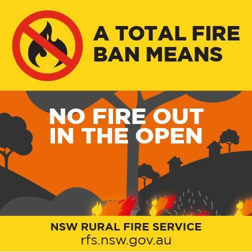 Total fire ban in place for Illawarra from midnight tonight