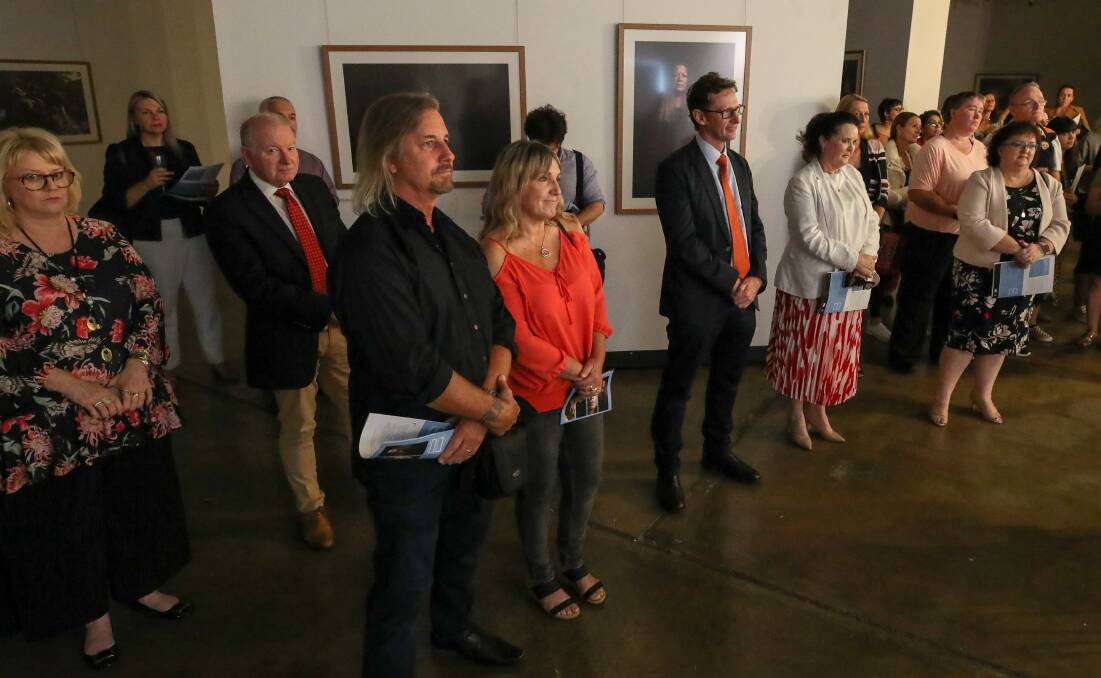 Politicians including Wollongong Lord Mayor Gordon Bradbery, Whitlam MP Stephen Jones and Shellharbour MP Anna Watson attended Wednesday's exhibition launch. Picture: Adam McLean