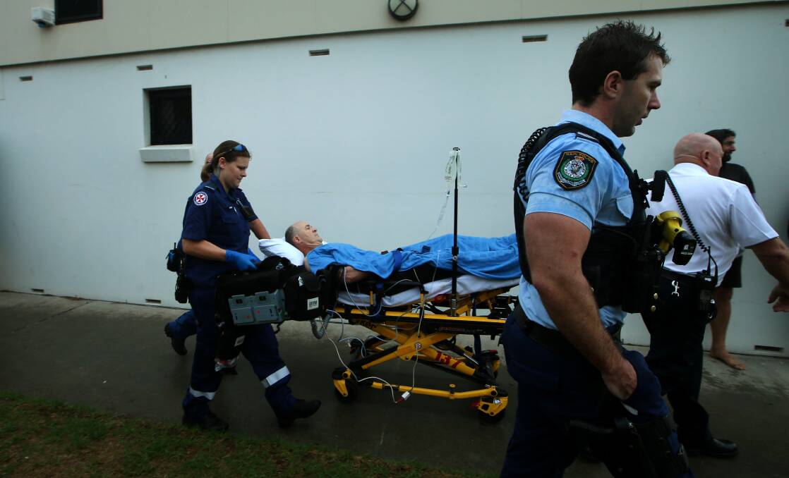 Wil Schroeter, 59, was transported to Wollongong Hospital after the attack on Friday morning. Picture: Sylvia Liber