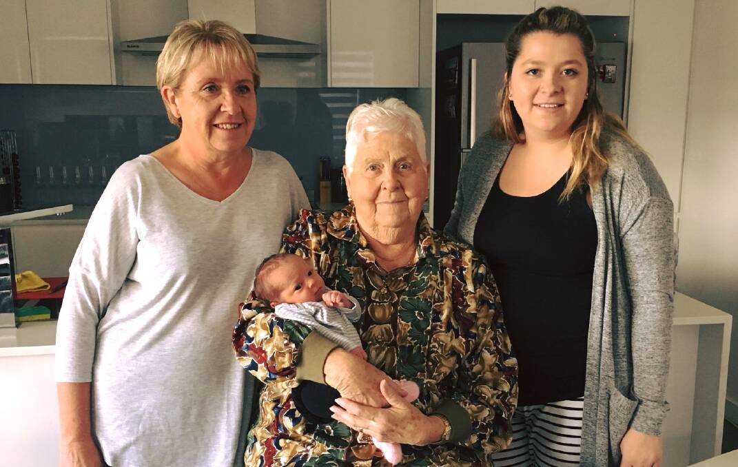 ISLHD executive director of nursing and midwifery Deborah Cameron with mother Helene Rogers, daughter Lauren Henderson and granddaughter Amelia. Picture: Supplied