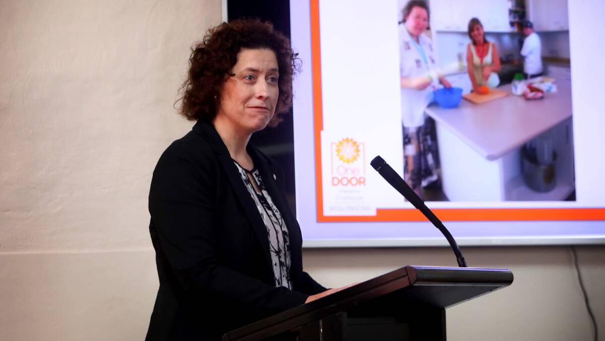 Services: One Door Mental Health CEO Kathi Boorman spoke at the official opening. Pictures: Sylvia Liber