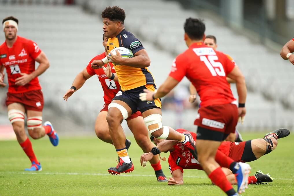Charge: Rob Valetini was in devastating form against the Sunwolves. Picture: Getty Images