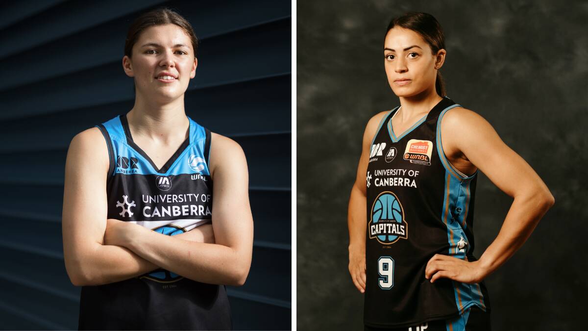Jade Melbourne, left, and Maddison Rocci, right, are competing for an Australian Opals spot. Pictures by Sitthixay Ditthavong, Dion Georgopoulos