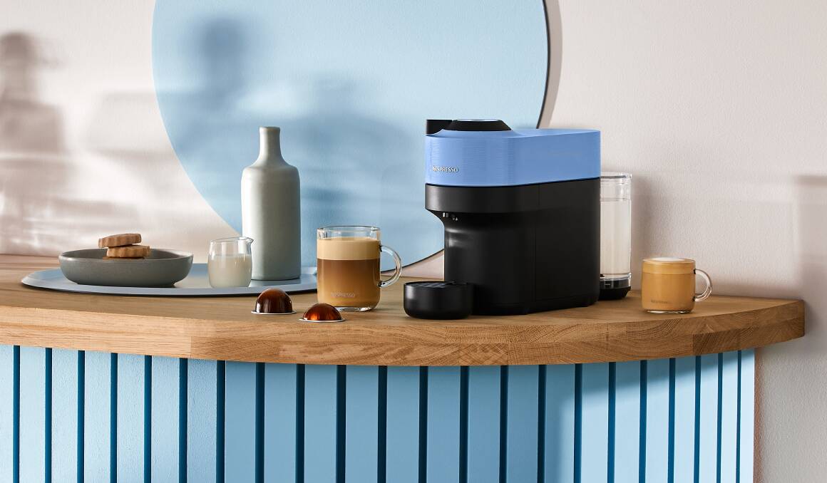 Coffee makers such as Nespresso Vertuo POP are available in a range of colours to suit your decor. Picture supplied