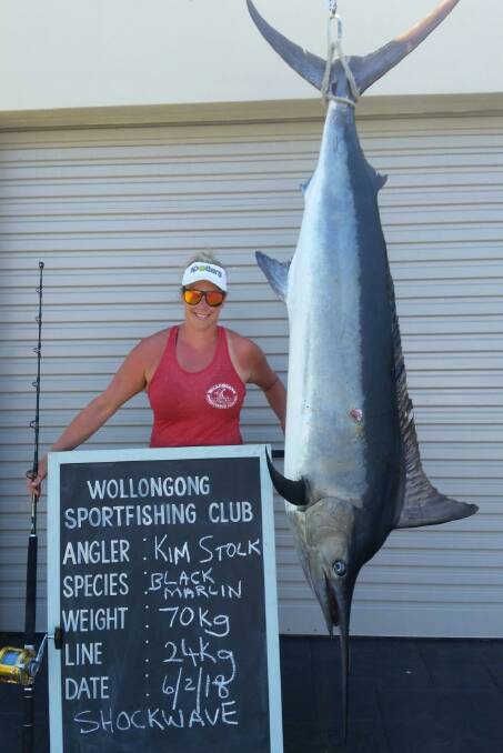 Battle won: Kimberley Stolk enjoyed the current run of marlin last weekend. (Photos submitted for publication should be high res - around 1MB is ideal.) 