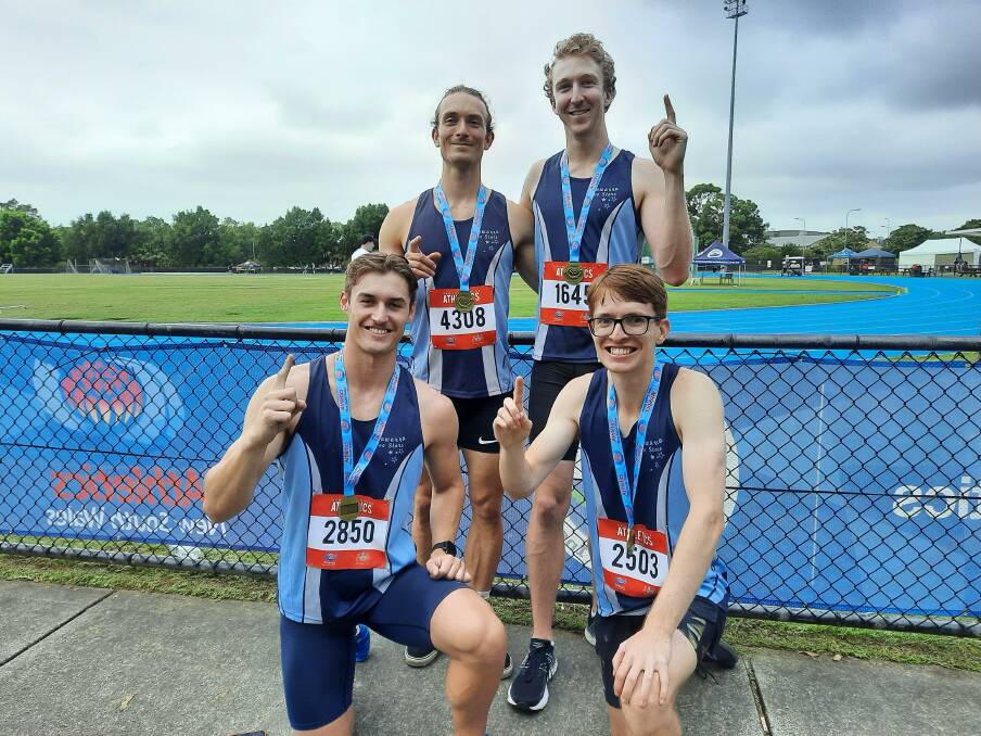Illawarra Blue Stars relay team is always prominent at the state relay titles. 