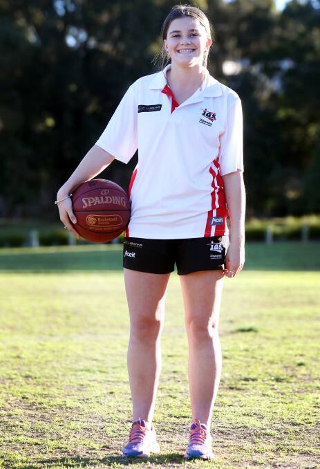 Rising basketball star: IAS scholarship holder Maddison Delaney credits her mum with inspiring her to chase her basketball dreams.