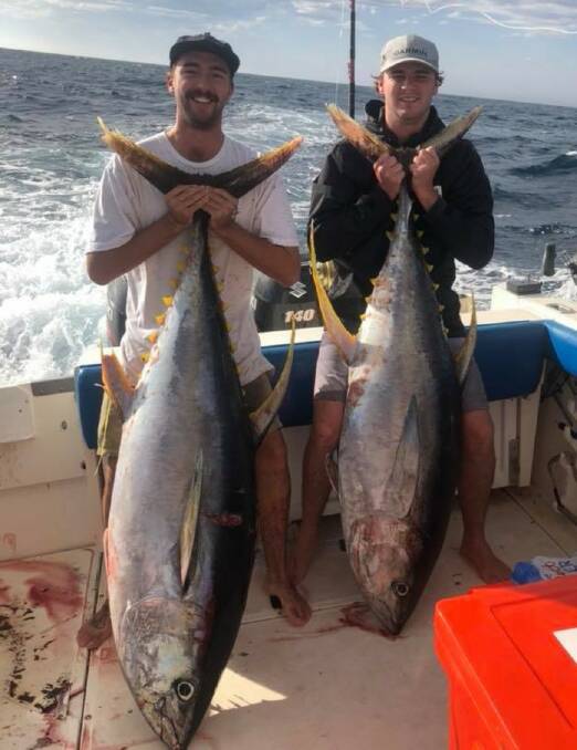 Tuna for two: Coen and Tully Mackay with their pair of recent yellowfin captures. (Photos submitted for publication should be high res - around 1MB is fine.)