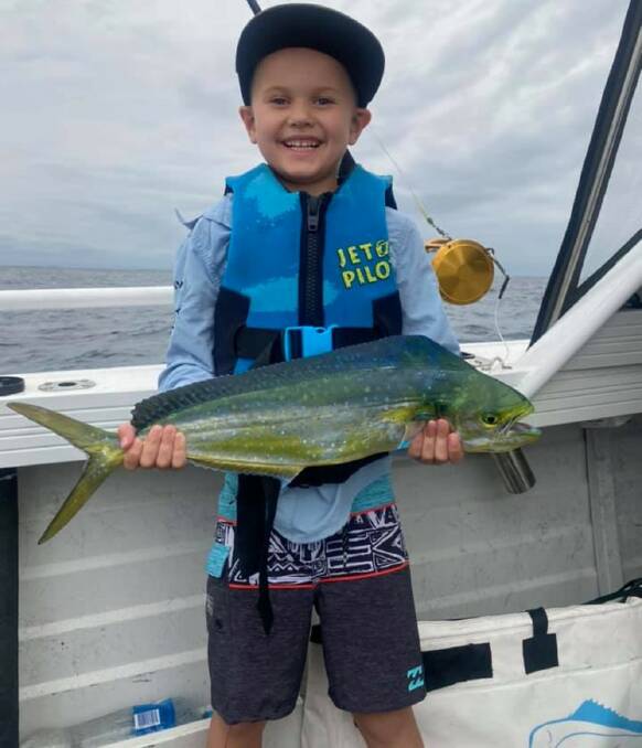 Great catch!: Jackson Cole from Flinders with his first ever dolphinfish. (Photos submitted for publication should be high res - around 1MB is fine.)