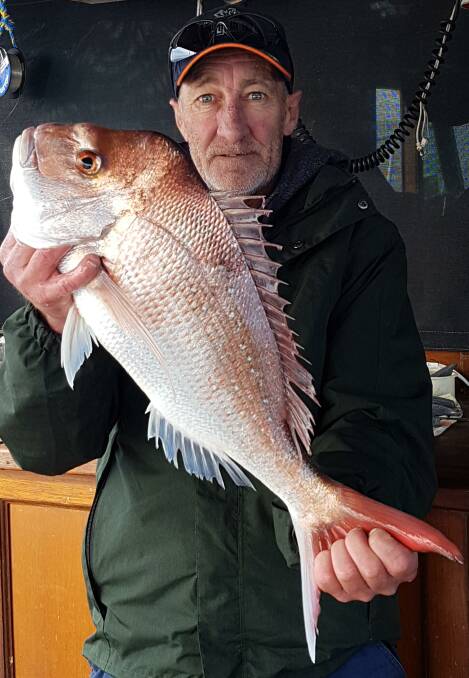 Red letter day: Murray Wilson with his snapper caught last weekend on Signa Charter from Kiama.