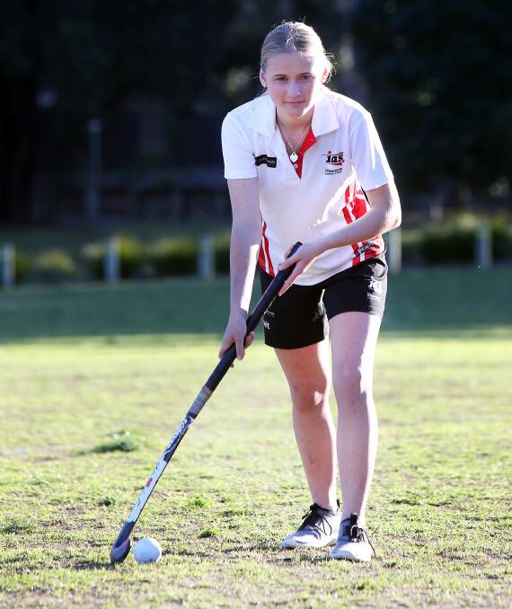Hockey in her blood: Illawarra Academy of Sport scholarship holder Ella Gibson was always going to play hockey - it's her family sport. Picture: Sylvia Liber