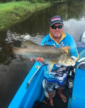 Northern Territory beauty: Benny Mumford with a nice barramundi from Bynoe Harbour, south-west of Darwin.