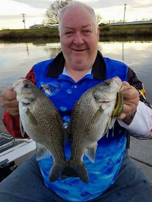 Bass man: Darcy Menchin fished his own lures on his 60th birthday to barrel a swag of bass.