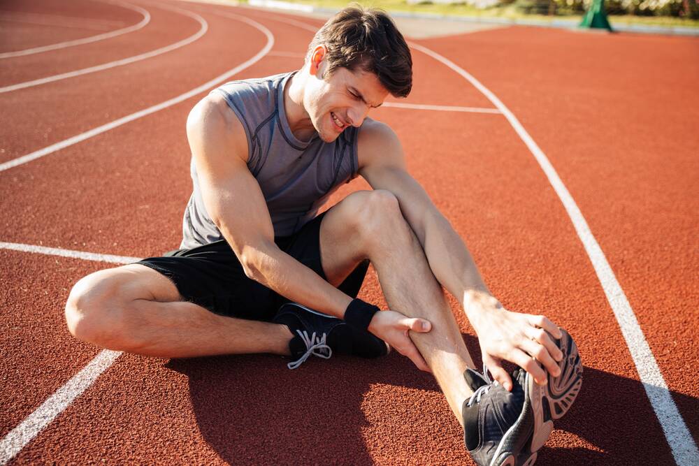Ouch!: Stretching lightly can help to relieve cramp by triggering the brain to get the muscle to relax.