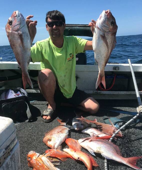 Red letter day: Bobby Ozman found a red hot snapper bite off Bassy.