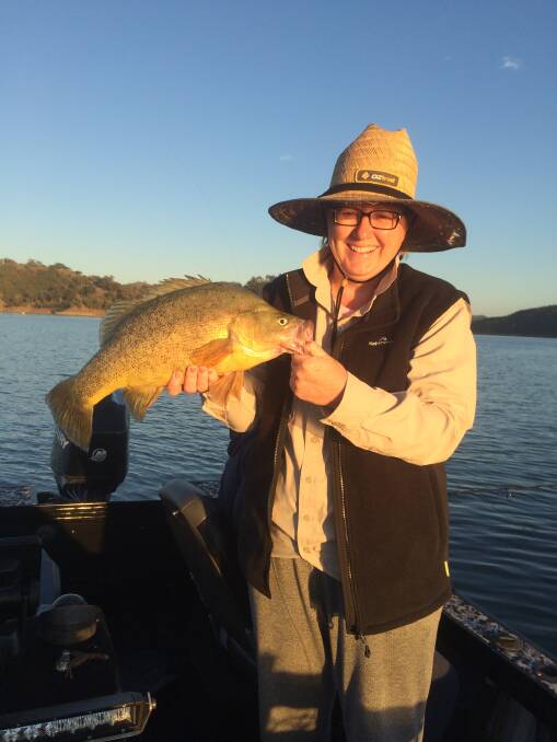 Golden catch: Leanne Windram with her first ever fish – a nice golden perch. (Photos submitted for publication should be high res - around 1MB is fine)