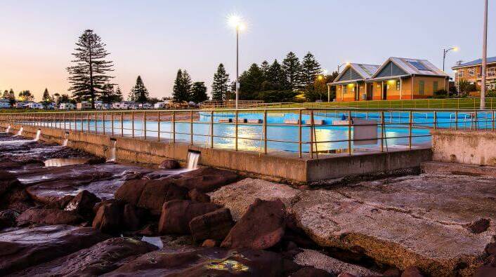 Back in the swim: Beverley Whitfield ocean pool at Shellharbour Village was reopened last week but there are restrictions on its use. Photo: Shellharbour City Council