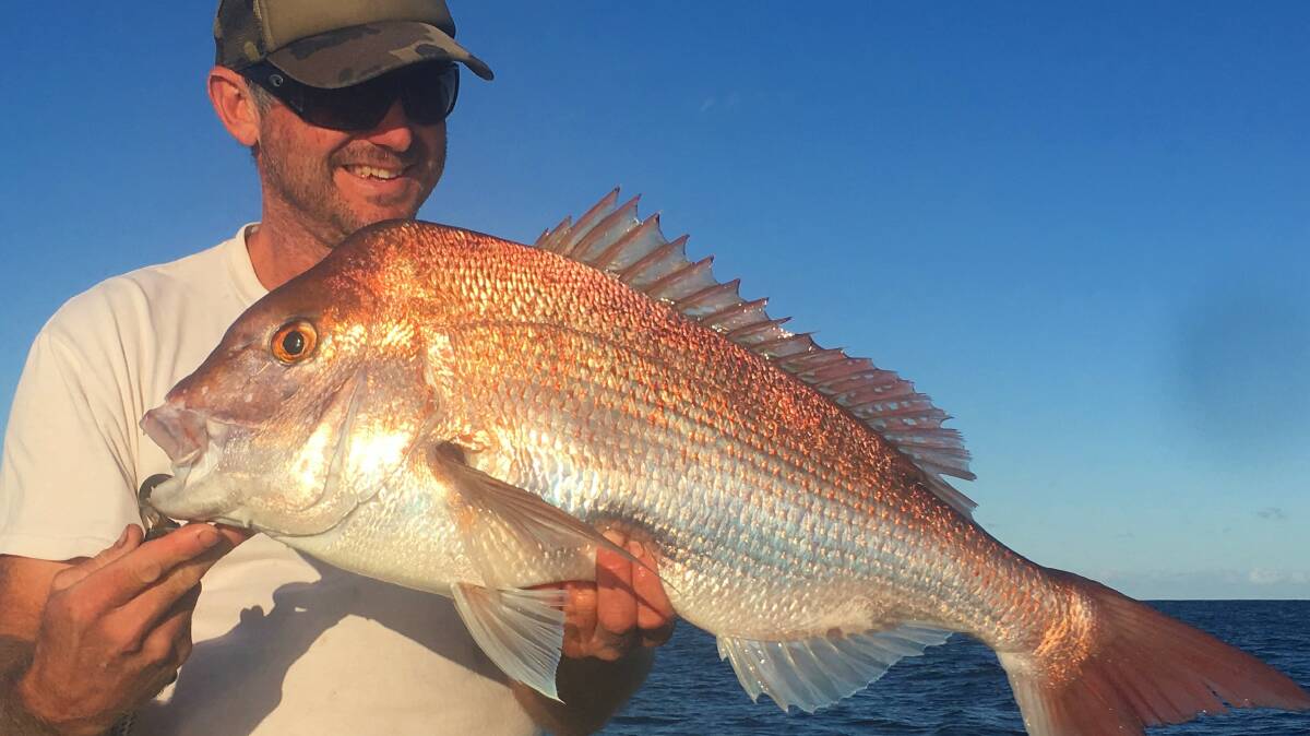 Big red: Scott Brown admires his 4.6kg snapper from a trip off Jervis Bay. (Photos submitted for publication should be high res - at least 1Mb.)