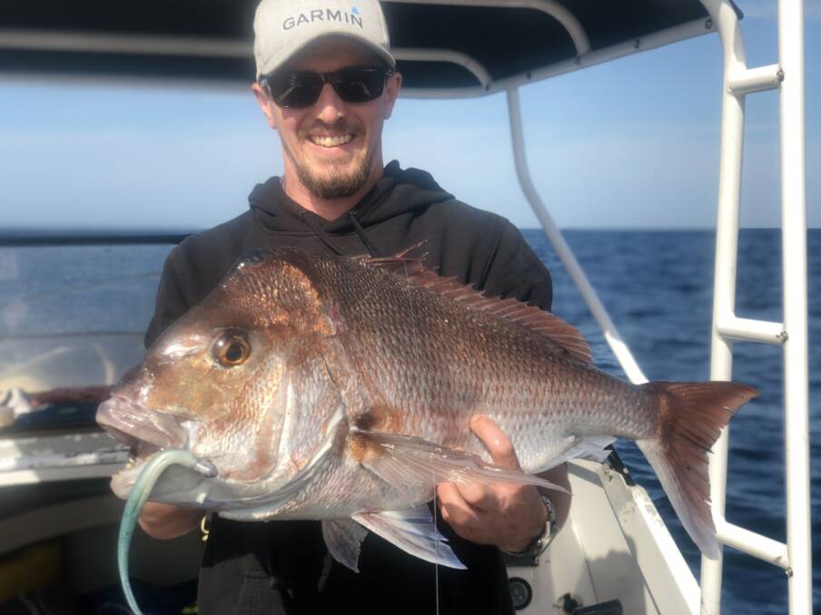A personal best: Mitchell Cooper upped his PB with his plastics jigged 5.4kg snapper. (Photos submitted for publication should be high res - around 1MB)