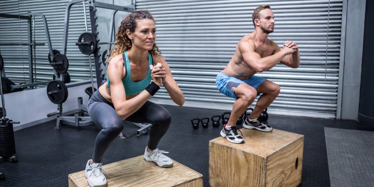 One jump ahead: Jump squats are among a range of exercises that can help you jump further and faster than your opponents, whatever sport you play.