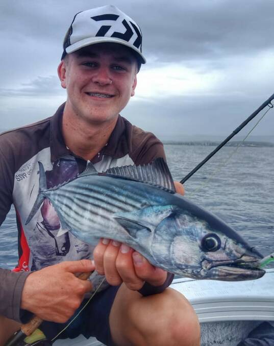 No flies on Ryan: Ryan Skeen used a fly to deceive this bonito.