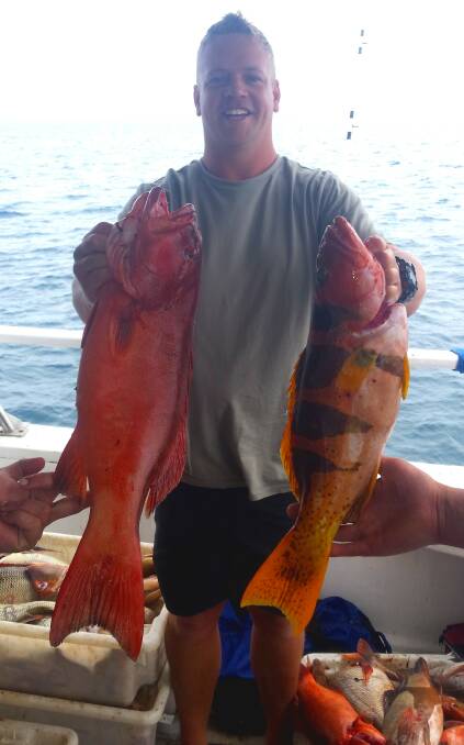 Northern sojourn: Anthony Luhrs fished the Swaines off Mackay, Queensland for these coral trout and emperor.