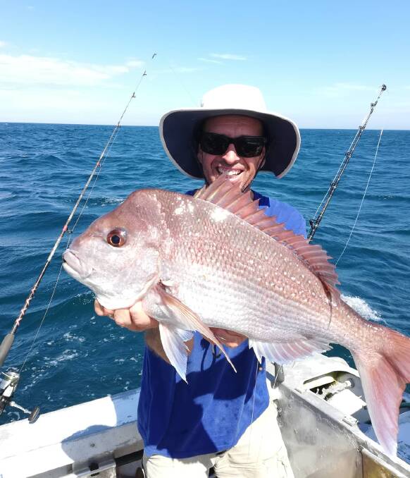 Greg Barea with a near 3kg snapper caught over a local reef off Shellharbour.