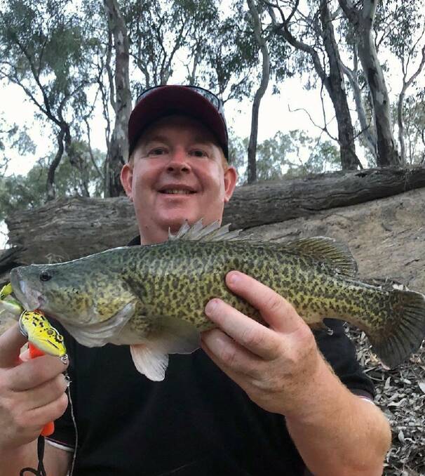Freshwater fun: Rhys Westcott with a Murray cod just before release. (Email your high res fishing photos to gazwade@bigpond.com) 
