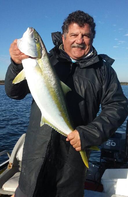 Ted Farrugia with his 71cm Shoalhaven River kingie.