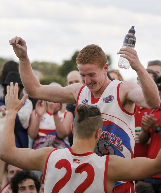 Outstanding: Bulldogs onballer Ben McKay was inspirational and named Best On Ground in the Dogs emphatic 28 point grand final victory over Wollongong Lions at North Dalton Park to seal a fourth straight flag. Picture: SYLVIA LIBER 