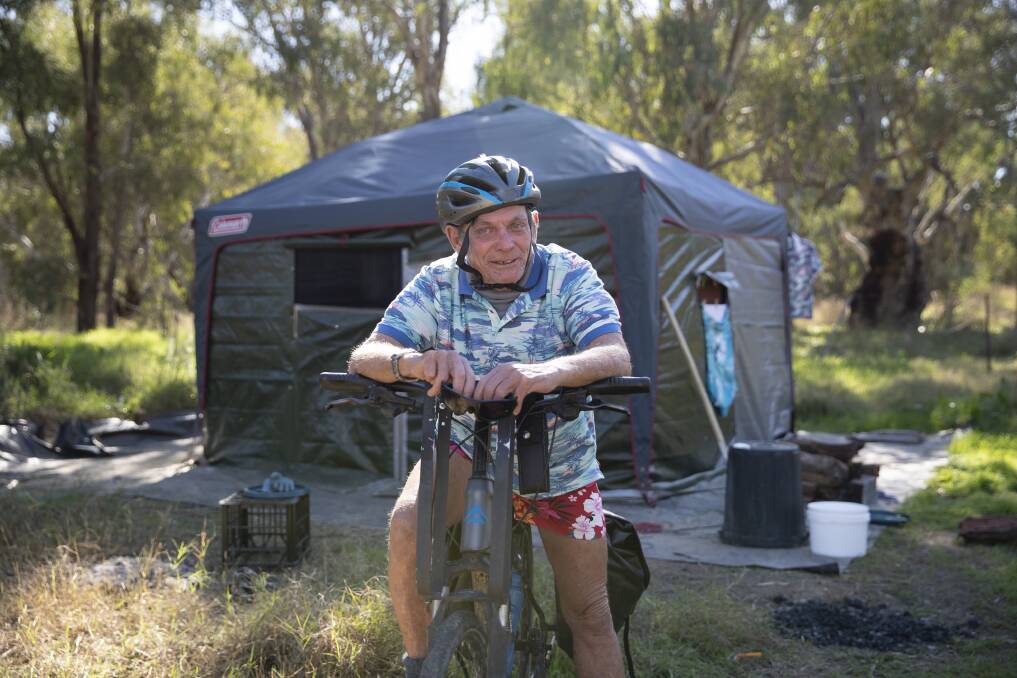 SLEEPING ROUGH: Bob Bradley is part of a growing group of Australians aged over 55 who have recently become homeless. Picture: Madeline Begley
