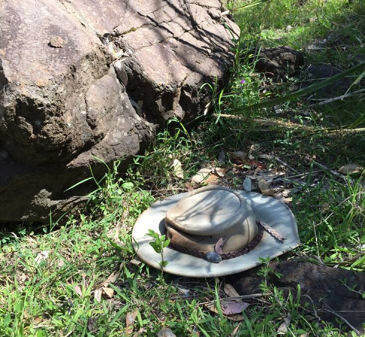 Russell Winks threw his hat on the ground before walking up the paddock where he was confronted by the police.