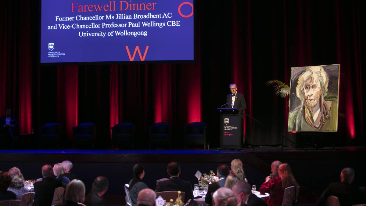 Police deal with protestors as outgoing UOW boss scoops honour at farewell dinner