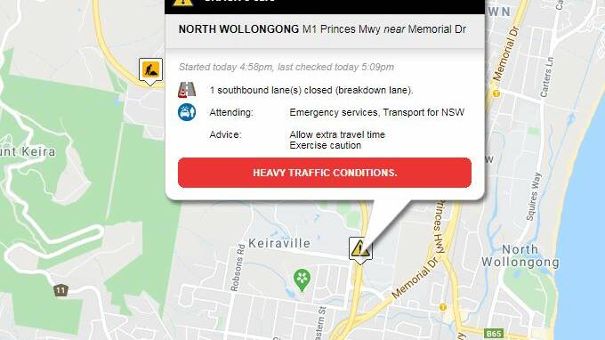 Traffic gridlocked in North Wollongong after three-car crash
