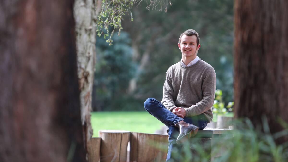 TAKING ACTION: Benjamin Hamill, an executive of the Student Advisory Council at UOW and the Chair of the COY16 Project is passionate about the climate. Picture: Adam McLean