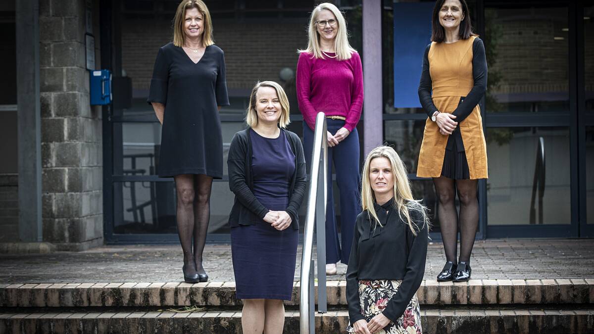 UOW researchers involved in the program are Dr Kylie Lipscombe, Professor Sue Bennett, Associate Professor Sharon Tindall-Ford, Associate Professor Jessica Mantei and Dr Kellie Buckley-Walker. Picture: Paul Jones