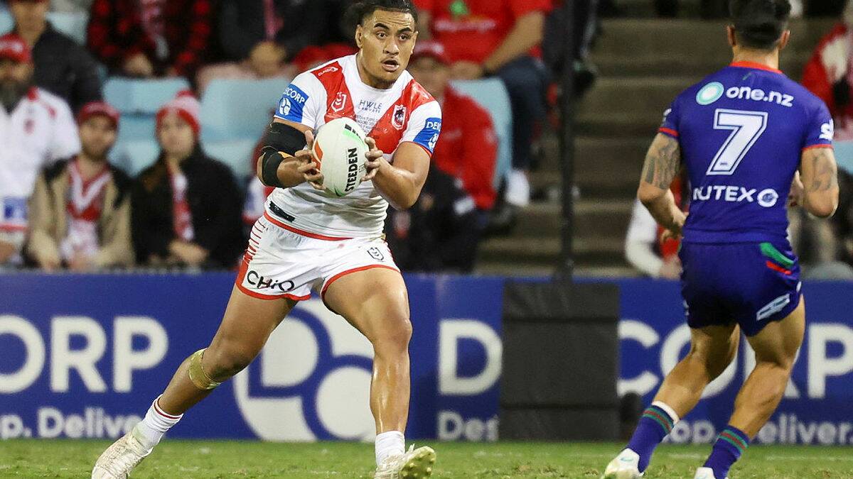 Christian Tuipulotu has made every post a winner since making his St George Illawarra Dragons debut last month against the Warriors in Wollongong. Picture by Adam McLean