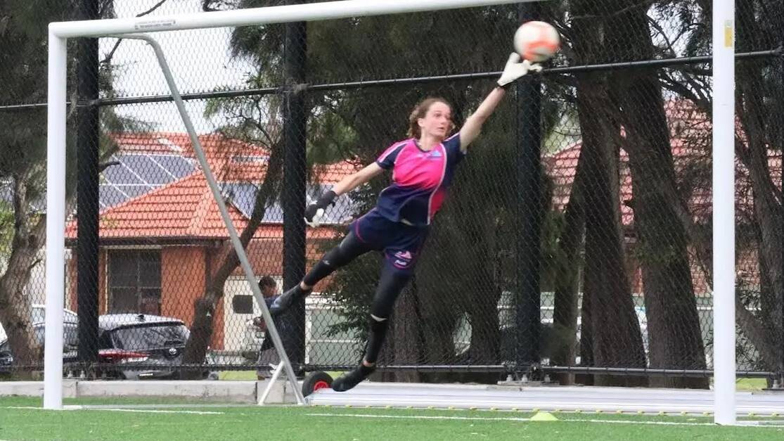 Junior Matilda goalkeeper Sofia Fante in action. Picture supplied