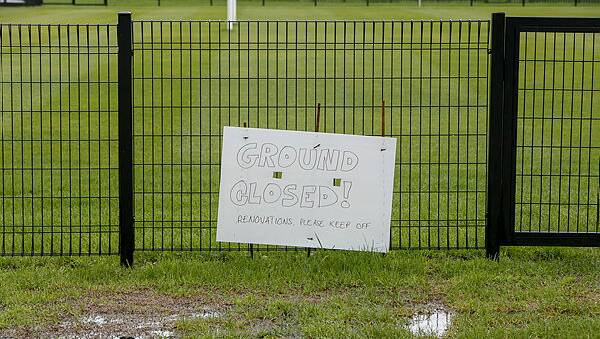 The ground closed sign has unfortunately gone up on all council-run sporting grounds in Shellharbour and Kiama. Picture by Anna Warr