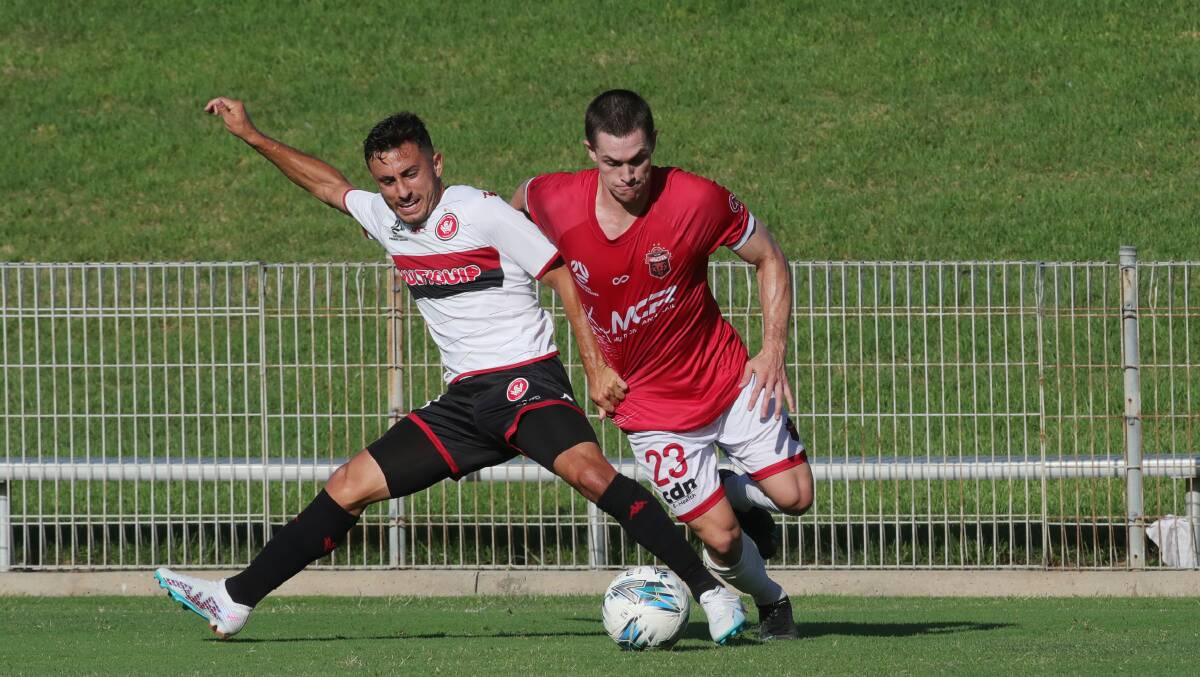 Wollongong Wolves left-back Walter Scott will miss the St George City clash with injury. Picture: Sylvia Liber.