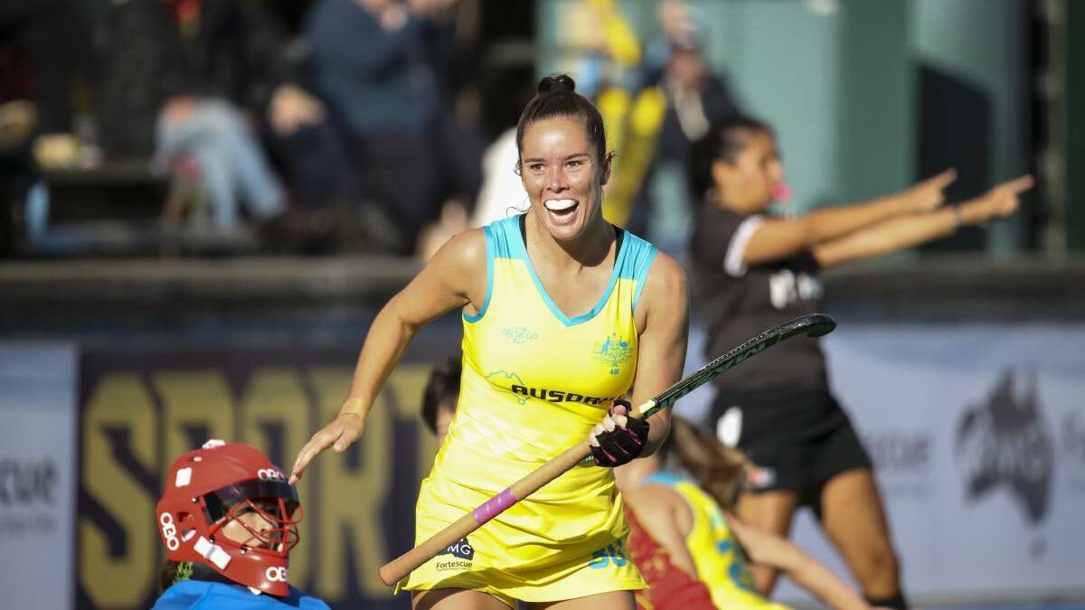 GOALS: Grace Stewart is hoping to help the Hockeyroos medal at the Women's World Cup. Picture: Hockey Australia